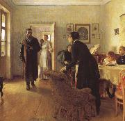Ilya Repin They did Not Expect him oil painting artist